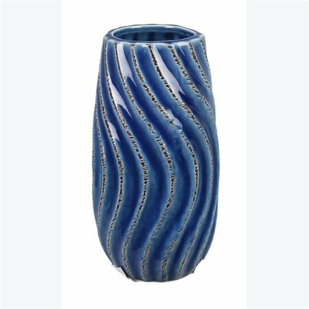 YOUNGS Ceramic Blue Coastal Vase 62031